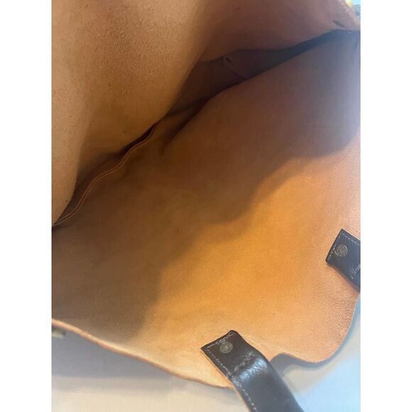 Chloe & Lex Deep Brown Leather Tote Bag NWT - Picture 6 of 10